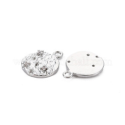 Brass Micro Pave Clear Cubic Zirconia Charms&nbsp;KK-S356-602-NF