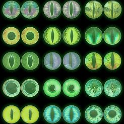 30Pcs 15 Style Luminous Glass Cabochons&nbsp;DIY-CA0004-97