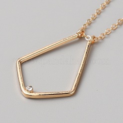 Zinc Alloy Kite Pendant Necklace&nbsp;NJEW-WH0023-05G