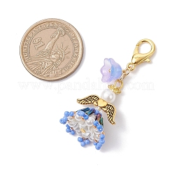 Handmade Glass Seed Beaded Angel Pendant Decorations&nbsp;HJEW-MZ00381