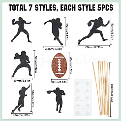 5 Sets Paper Cake Toppers&nbsp;AJEW-SC0002-73