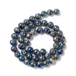 Assembled Synthetic Pyrite and Vesuvianite Beads Strands&nbsp;G-K317-A23