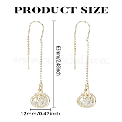 1 Pair Round Zinc Alloy Cat Eye Ear Thread&nbsp;EJEW-LP0009-10