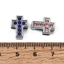 Alloy with Rhinestone Slide Charms&nbsp;RB-NH0002-01P