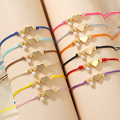 12Pcs Imitation Pearl Charm Bracelets&nbsp;SI5748-1