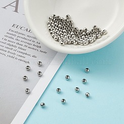 Non-Tarnish 304 Stainless Steel Round Seamed Beads&nbsp;A-STAS-R032-3mm