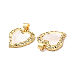 Rack Plating Brass Micro Pave  Cubic Zirconia Pendants&nbsp;KK-B068-44G