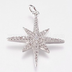Brass Micro Pave Cubic Zirconia Pendants&nbsp;ZIRC-E145-52