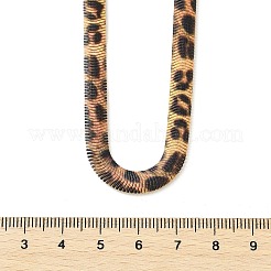 Leopard Print Alloy Snake Chain Necklaces for Women&nbsp;NJEW-K281-01