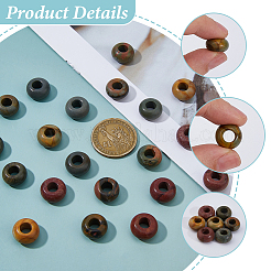 20Pcs Natural Picasso Stone/Polychrome Jasper European Beads&nbsp;G-DC0001-59
