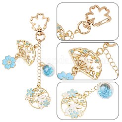 Alloy Enamel Pendant Keychains&nbsp;HJEW-FS00049-02