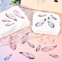 DIY Transparent Resin Wing Dangle Earring Making Kit&nbsp;DIY-TA0010-23