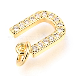 Brass Micro Pave Cubic Zirconia Charms&nbsp;ZIRC-O037-05G