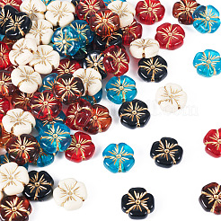 80Pcs 5 Colors Transparent Acrylic Beads&nbsp;MACR-TA0002-24