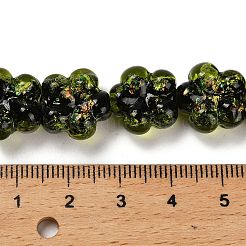 Handmade Dichroic Foil Glass Beads Strands&nbsp;DICH-U001-04F
