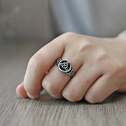 Round with Knot Pattern Brass Finger Rings&nbsp;FS-WG1EEAC-06