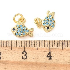 Brass Micro Pave Cubic Zirconia Pendants&nbsp;X-KK-U056-19G