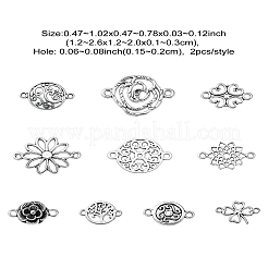 20Pcs 10 Styles Tibetan Style Alloy Connector Charms&nbsp;TIBE-YW0001-68