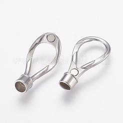 Tarnish Resistant 304 Stainless Steel Magnetic Clasps with Glue-in Ends&nbsp;STAS-L189-13P