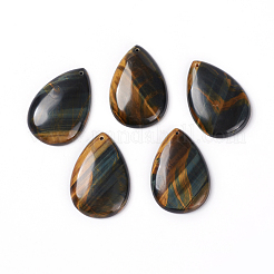 Natural Tiger Eye Pendants&nbsp;G-E510-02A