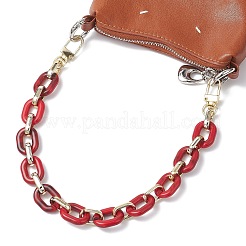 4Pcs 4 Colors Acrylic with CCB Plastic Oval Link Chain Purse Decorative Chains&nbsp;AJEW-BA00177