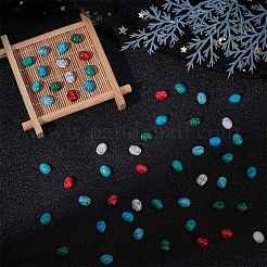 56pcs 7 styles Natural Howlite & Synthetic Turquoise & Synthetic Malachite Cabochons&nbsp;G-AR0006-07