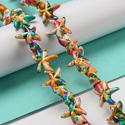 Spray Painted Synthetic Turquoise Beads Strands&nbsp;G-E617-A01-01