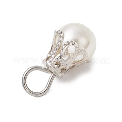 Round Imitation Pearl Acrylic  Pendants&nbsp;PALLOY-JF04002-02
