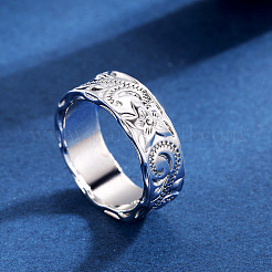 Sculptured Vine Pattern Brass Finger Rings for Women&nbsp;FS-WGD177A-02