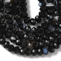 Natural Banded Agate Beads Strands&nbsp;G-D344-A34-01