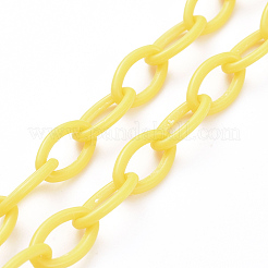 Personalized ABS Plastic Cable Chain Necklaces&nbsp;LS-NJEW-JN03310-04