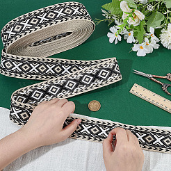 10 Yards Rhombus Pattern Polyester Ribbon&nbsp;OCOR-ME0001-31