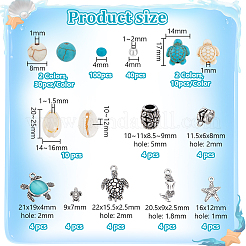 Synthetic Turquoise & Shell Beads Set&nbsp;DIY-GA0002-80