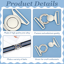 6Sets Zinc Alloy Side Release Buckles&nbsp;FIND-BC0013-98B