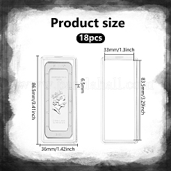 Rectangle Transparent Acrylic Silver Bar Gold Bar Storage Cases&nbsp;CON-WH0086-104B