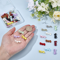 48Pcs 12 Colors Spray Painted Zinc Alloy Bowknot Connector Charms&nbsp;FIND-ME0003-85