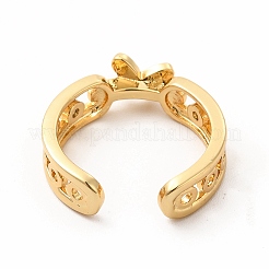 Cubic Zirconia Butterfly Open Cuff Ring&nbsp;KK-A180-32G