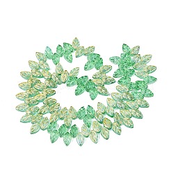 Electroplate Transparent Glass Beads Strands&nbsp;EGLA-N056-03A-11