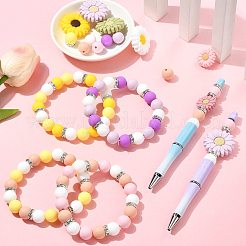 DIY Daisy Round Beads Findings Kits&nbsp;DIY-FS0010-24A