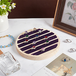 6-Slot Wood Ring Display Stands&nbsp;RDIS-WH0011-30