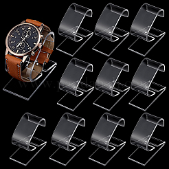 10Pcs C Shaped Acrylic Single Watch Display Stands&nbsp;ODIS-PH0009-32