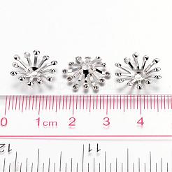 Platinum Iron Flower Bead Caps&nbsp;X-IFIN-D001-P