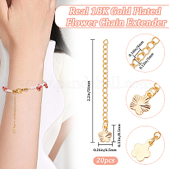 20Pcs Brass Chain Extender&nbsp;KK-BBC0016-36