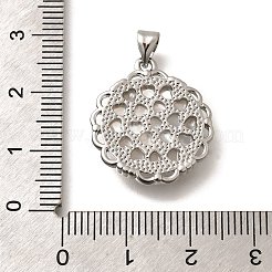 Brass with Natural Shell Carved Pendants&nbsp;KK-Z091-04P-02