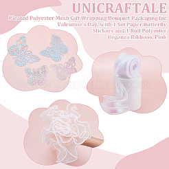 Pleated Polyester Mesh Gift Wrapping Bouquet Packaging for Valentine's Day&nbsp;DIY-UN0006-65B