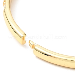 Clear Cubic Zirconia Hinged Bangle&nbsp;BJEW-J165-08G