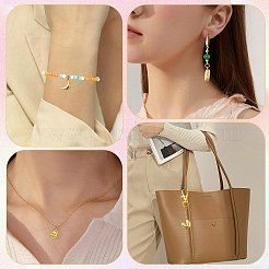 5Pcs 304 Stainless Steel Pendants&nbsp;STAS-SZ0003-42G-03