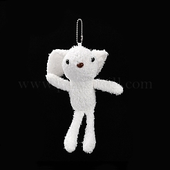 Cartoon PP Cotton Plush Simulation Soft Stuffed Animal Toy Rabbit Pendants Decorations&nbsp;HJEW-K043-04