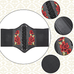 1Pc PU Leather Wide Elastic Corset Belts&nbsp;AJEW-WR0002-01B