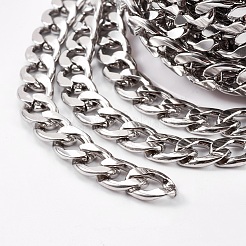 Tarnish Resistant 304 Stainless Steel Cuban Link Chains&nbsp;CHS-E013-17C